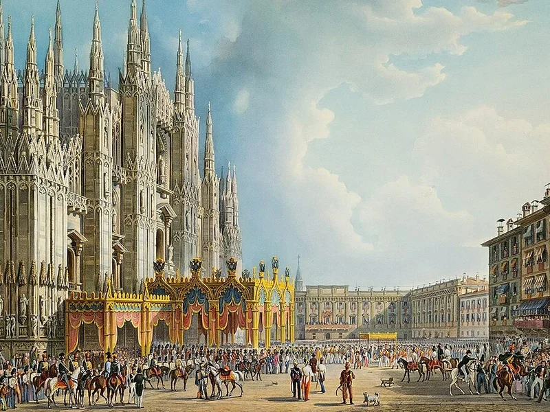 1777-Alessandro Sanquirico - Progetto per l'incoronazione di Ferdinando I d'Austria